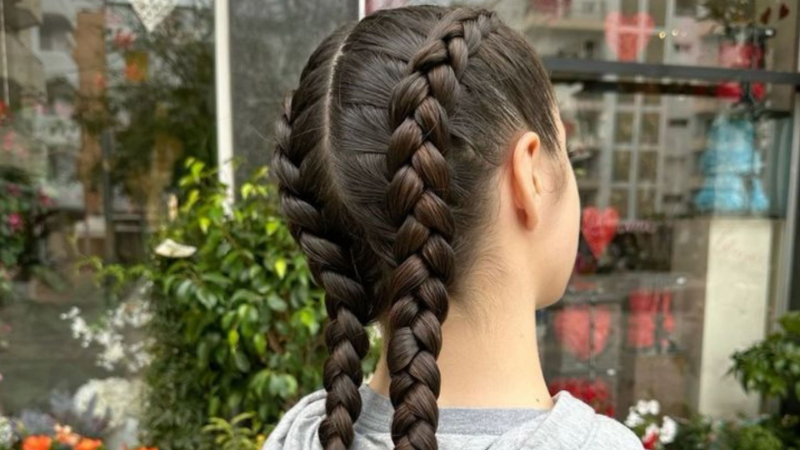cara kepang rambut Dutch Braid